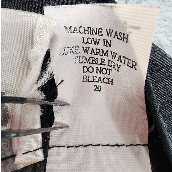 Vintage Leslie Fay Pants Womens 14 Black White Geometric Crop Wide Leg Culottes - Picture 7 of 12